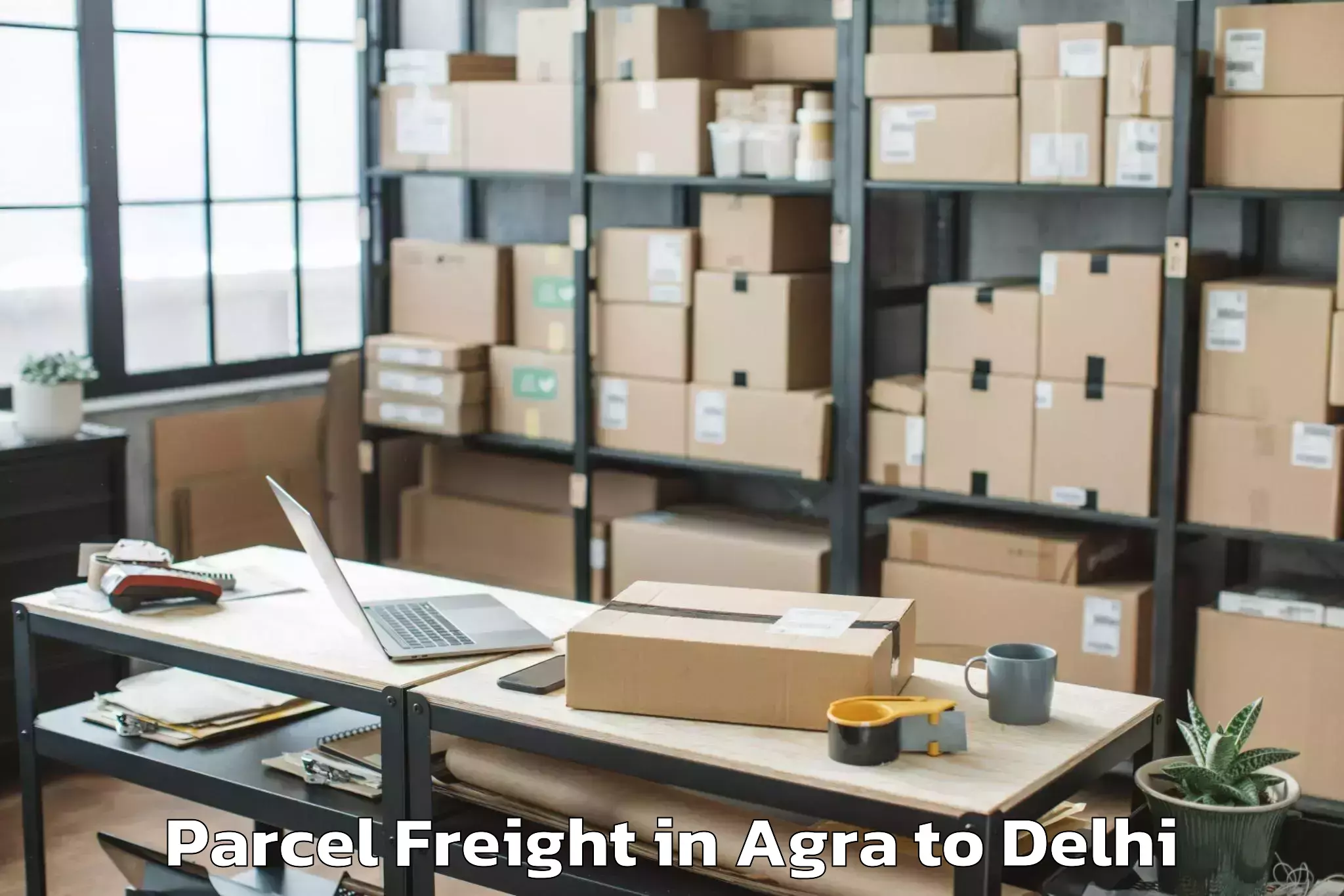 Comprehensive Agra to Vivek Vihar Parcel Freight